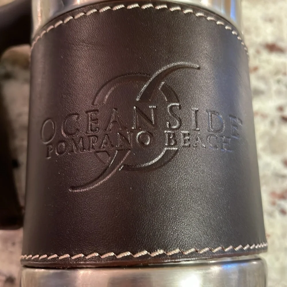 Cutter & Buck® Mug American Classic Leather 14oz Oceanside Pompano Beach